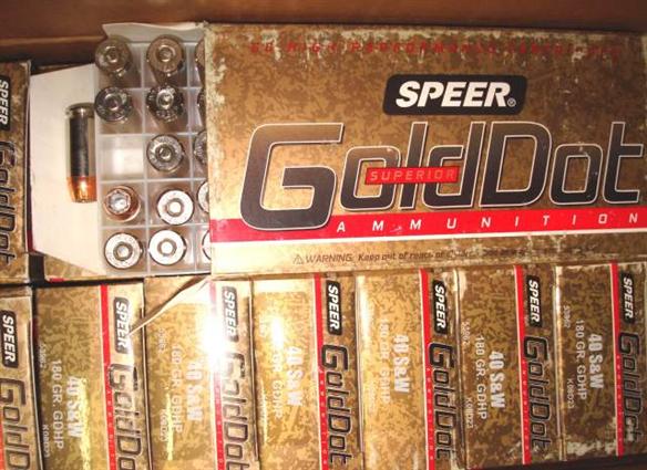 Speer - .40 S&W Factory New Gold Dot H.P. 180gr - 50 Rounds